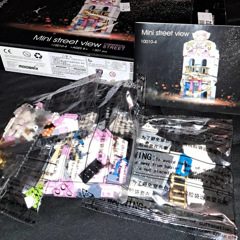 Lego style European street View Building Block set Teens to Adults